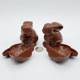 Hollow Plastic Chocolate Bunnies 3"