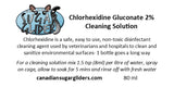 Chlorhexidine Gluconate 2% Cleaning Solution 80ml - Canadian Sugar Gliders