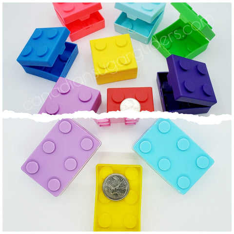 Boîtes à friandises creuses en plastique Lego Block