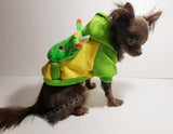 Dog Clothes BackPack Green Caterpillar - Canadian Sugar Gliders